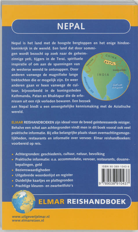 Reishandboek / Nepal / Elmar reishandboeken achterkant