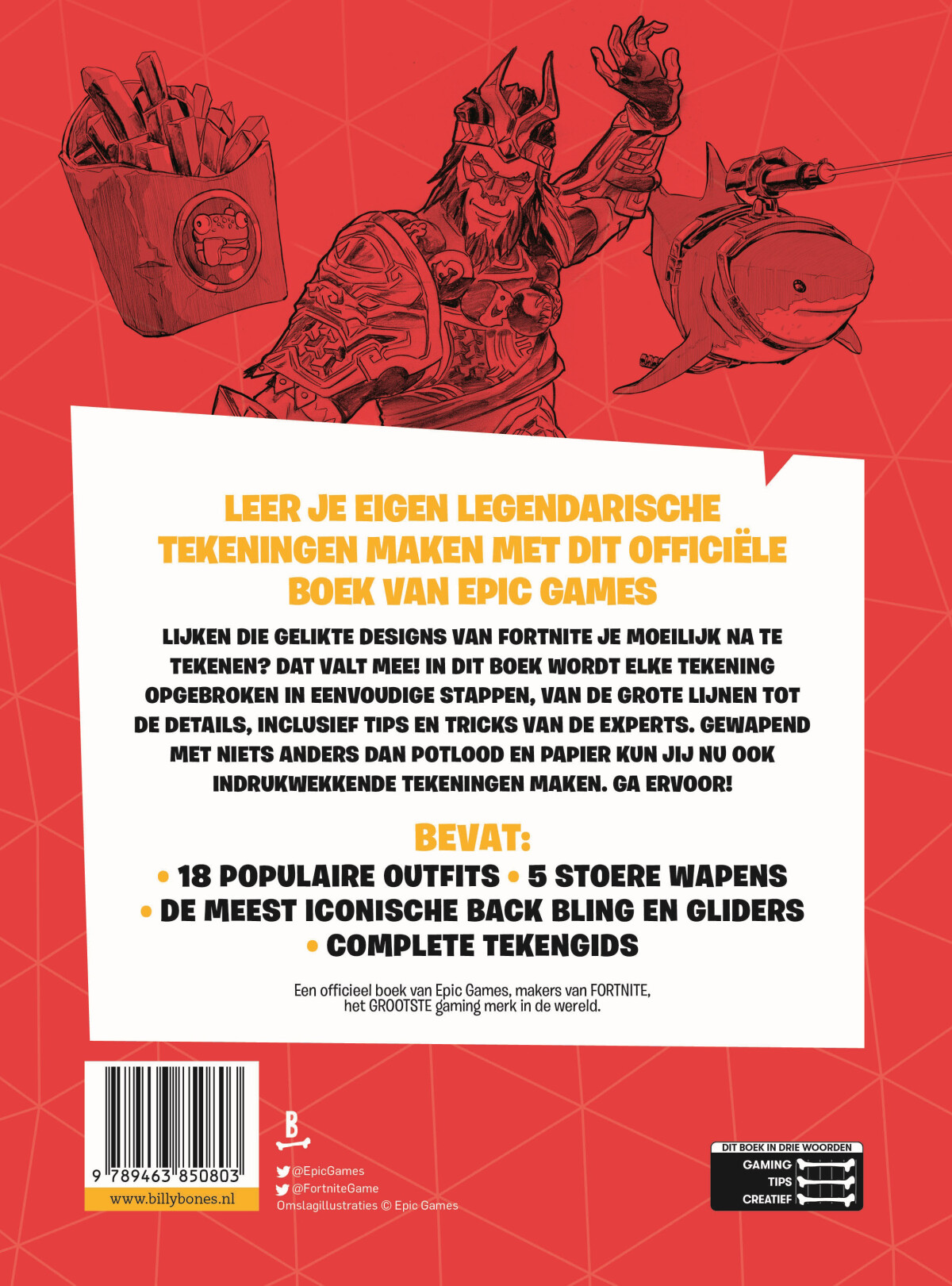 Het officiële Fortnite tekenboek / 2 / Fortnite achterkant