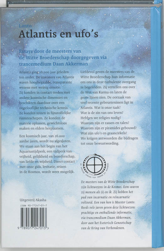 Atlantis en Ufo's / Lanto / 1 Atlantis en Ufo's / Lanto / 1 achterkant