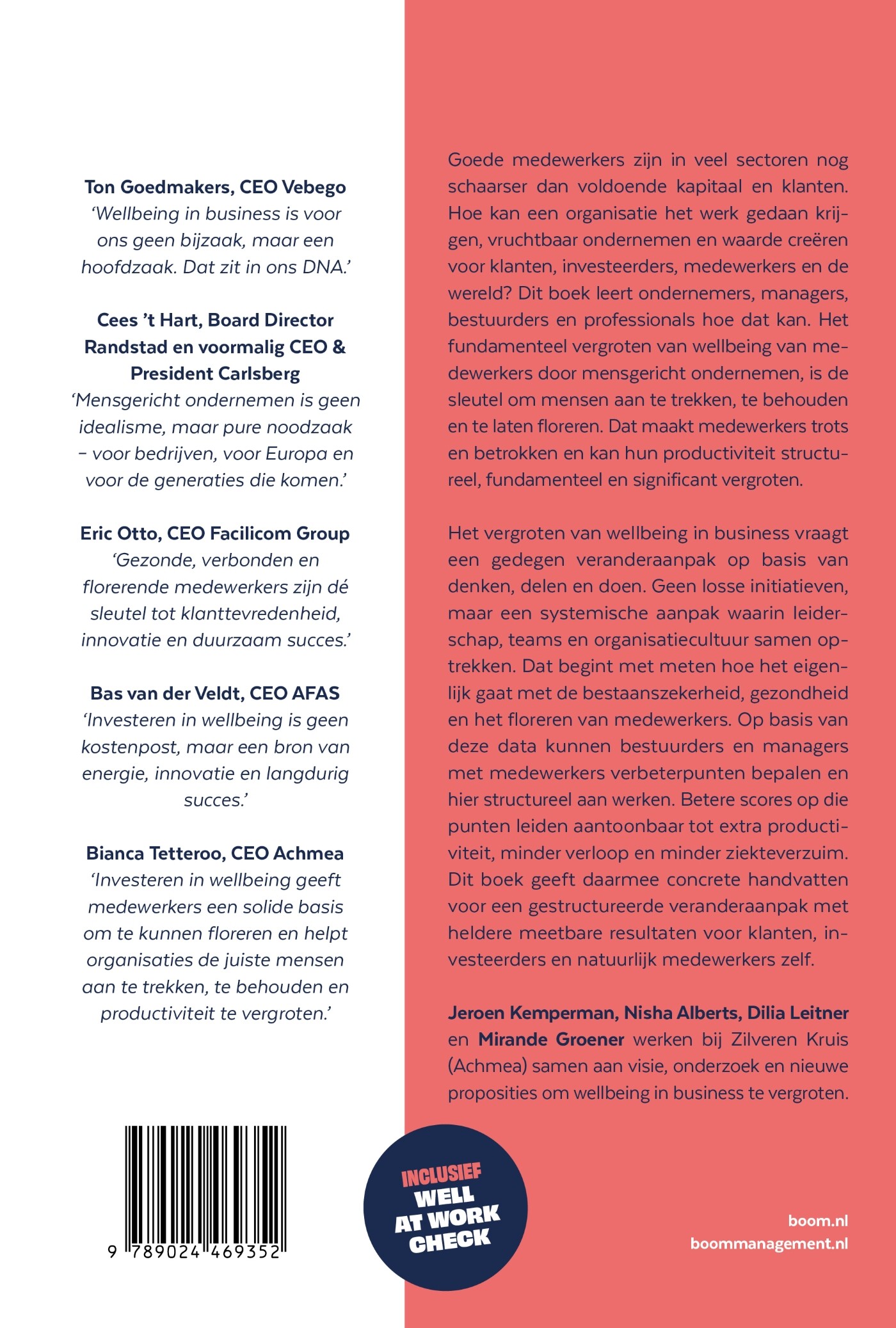 Wellbeing in business achterkant