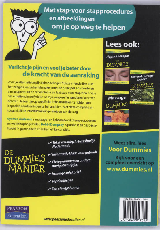 Acupressuur en reflexologie voor Dummies / Voor Dummies achterkant