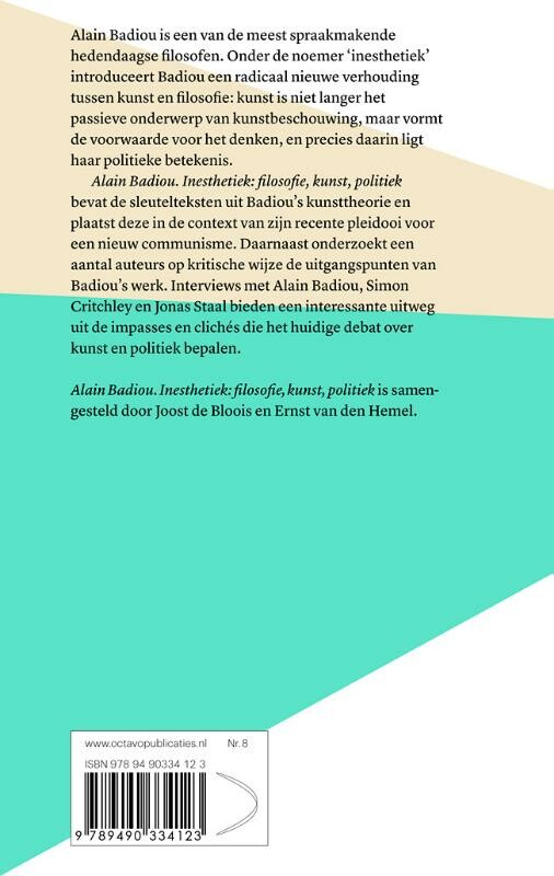 Octavo publicaties 8: Inesthetiek / Octavo publicaties / 8 achterkant