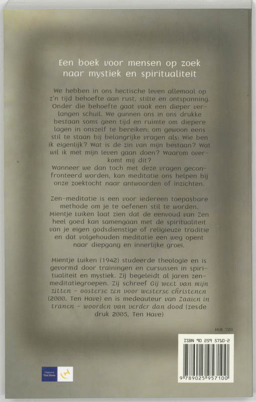 Verlangen naar stilte achterkant