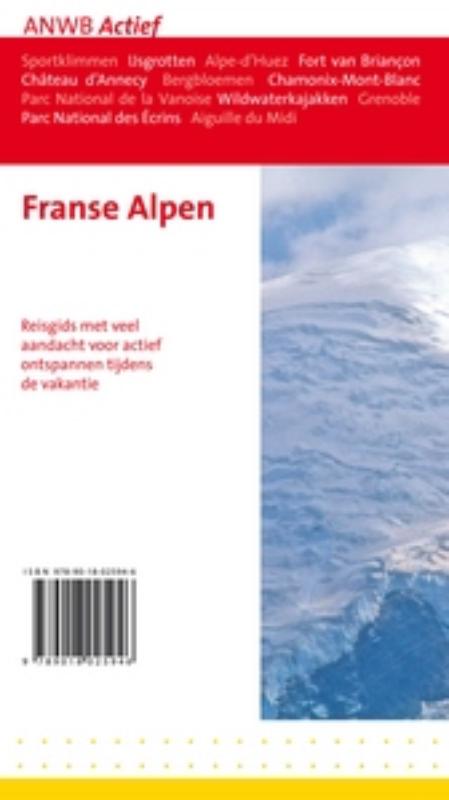 Franse Alpen / ANWB actief achterkant