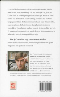 Wat je 's nachts zegt tussen twee steden achterkant