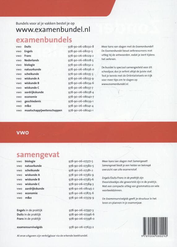 Examenbundel Vwo Frans 2013/2014 achterkant