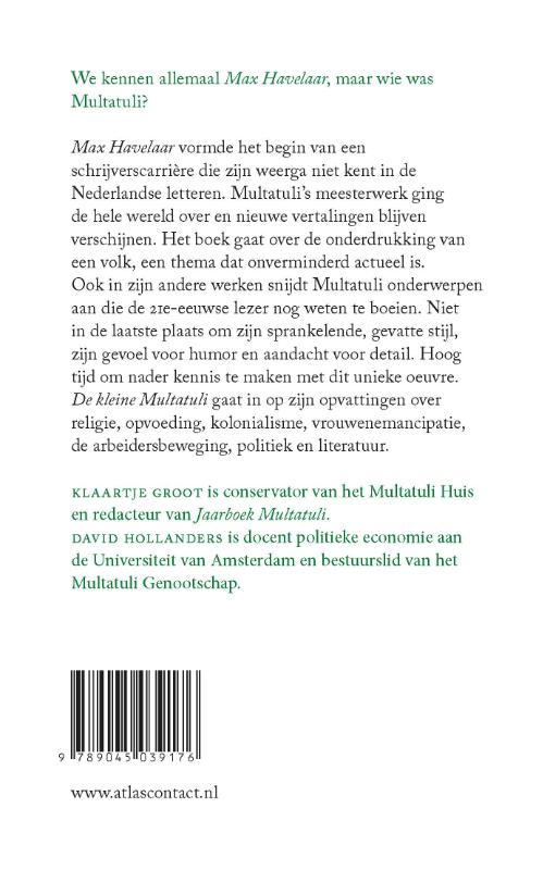 De kleine Multatuli / Kleine boekjes - grote inzichten / 1 achterkant