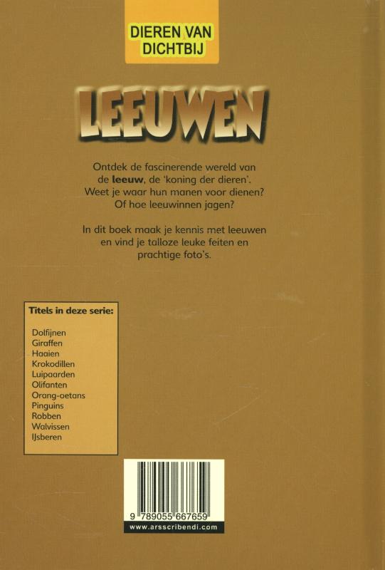 Leeuwen / Dieren van dichtbij achterkant