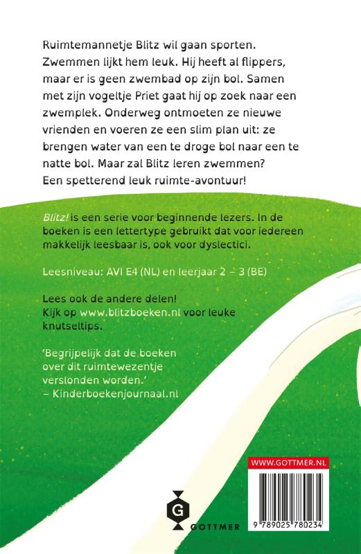 Zwemmen in de ruimte / Blitz! / 9 achterkant