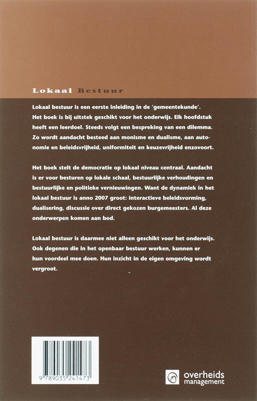 Lokaal Bestuur achterkant