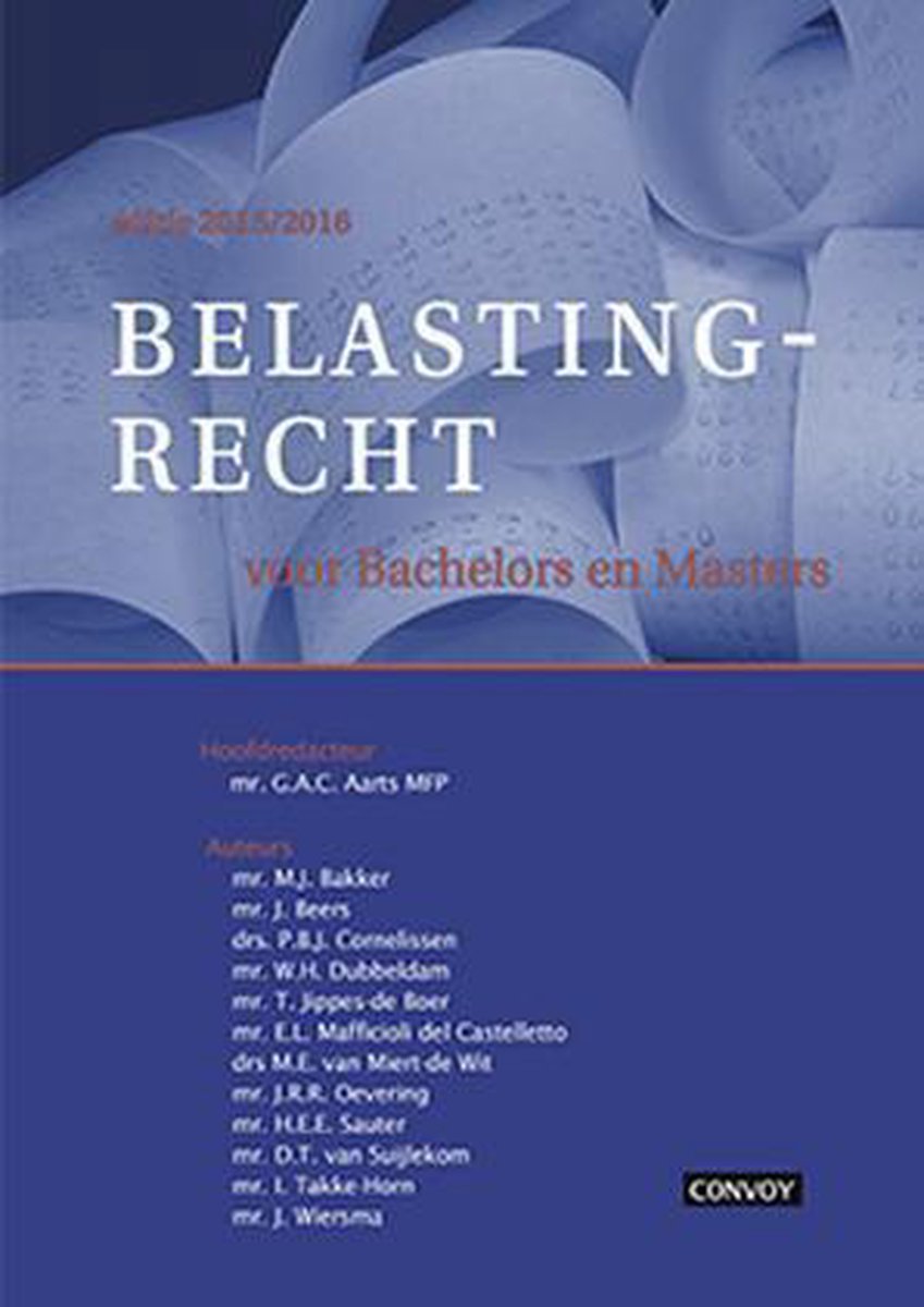 boekenbalie_9789491725609_cover Belastingrecht voor Bachelors en Masters 15/16 Theorieboek