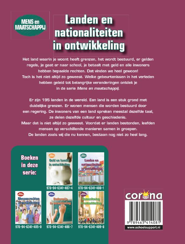 Landen en nationaliteiten in ontwikkeling / Mens en maatschappij achterkant