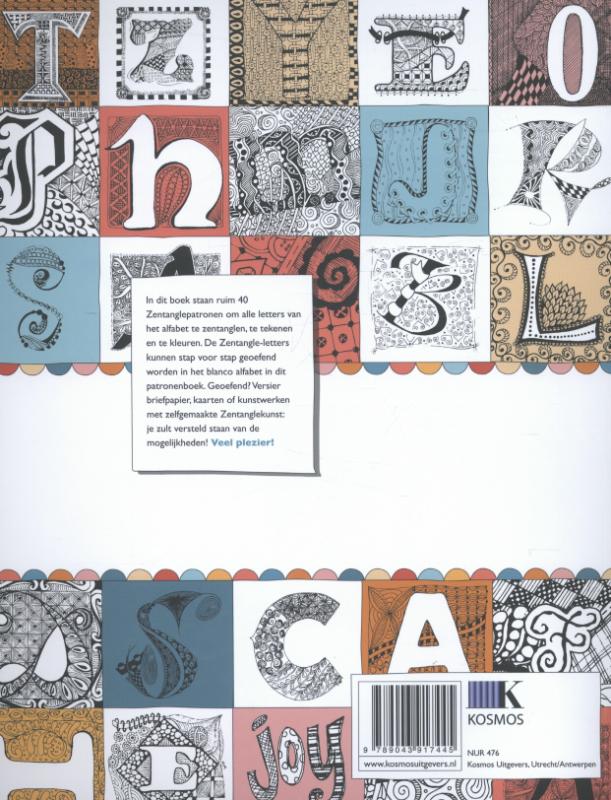 Alfabet patronen / Zentangle achterkant