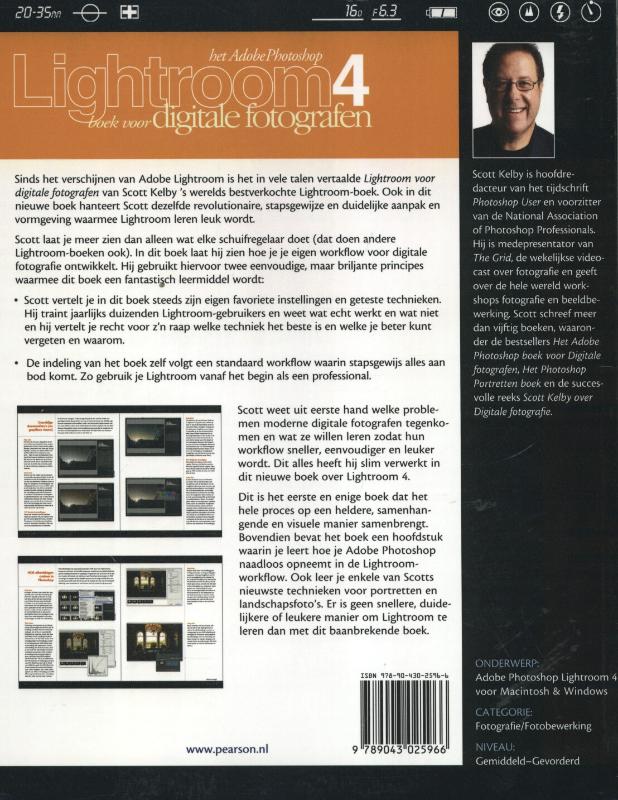 Het Adobe Photoshop Lightroom 4 boek voor digitale fotografen achterkant