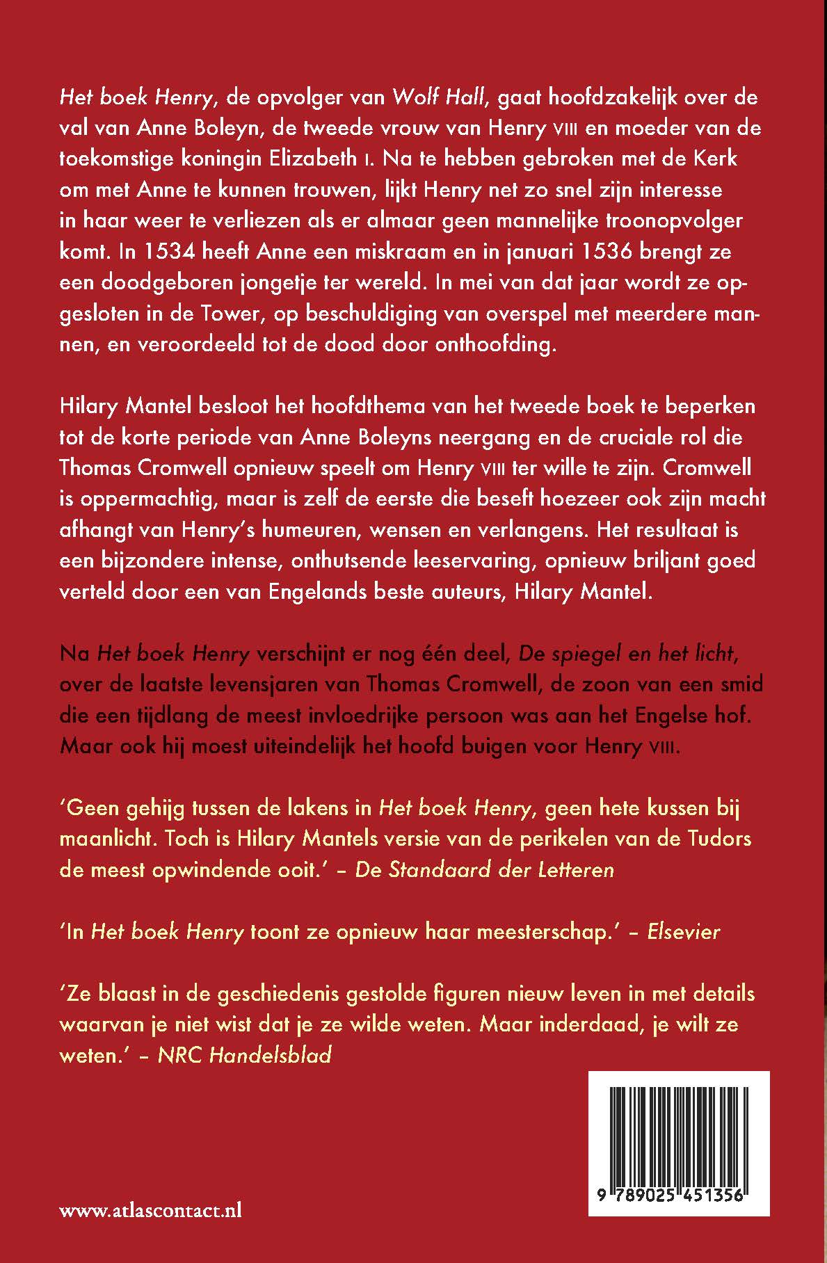 Het boek Henry / LJ Veen Klassiek achterkant