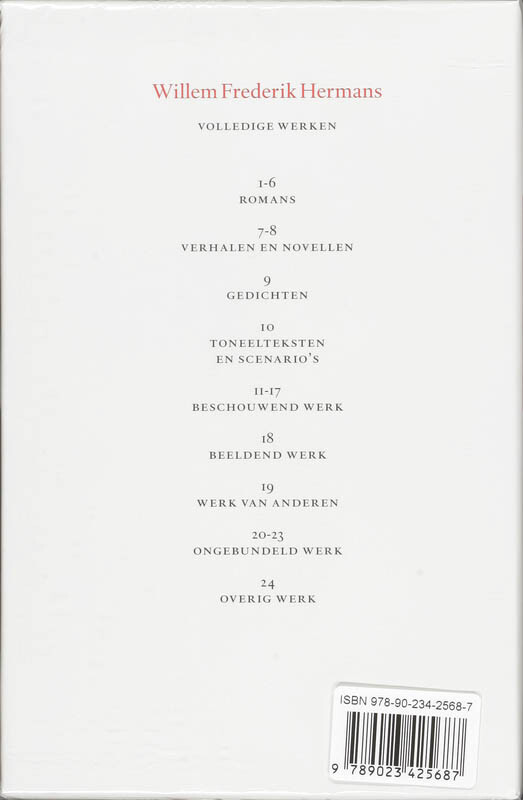 Volledige werken 2 / Volledige werken van W.F. Hermans / 2 achterkant