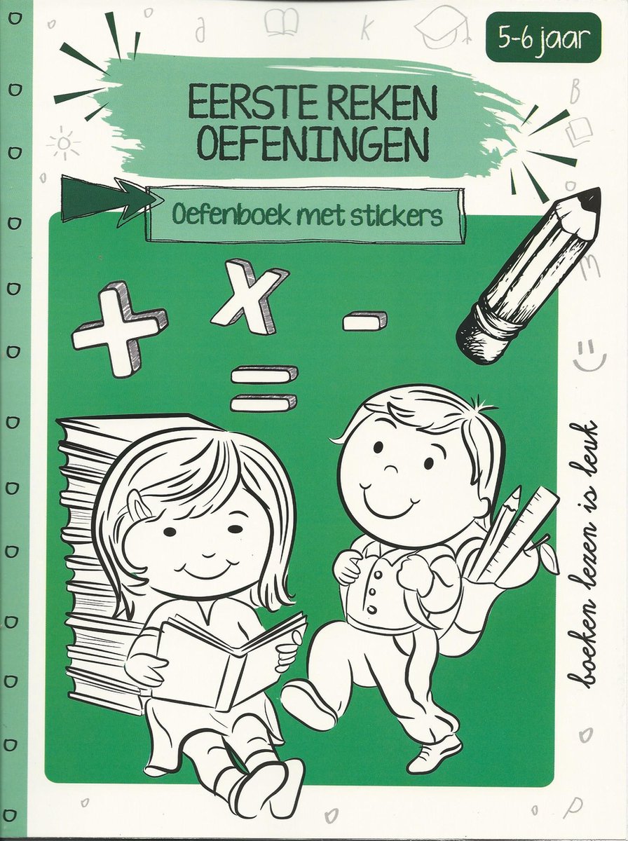 Oefenboek met stickers – eerste rekenoefeningen – oefenboek – leerboek – ik leer rekenen – oefenen met rekenen – rekenen voor kinderen – 5-6 jaar