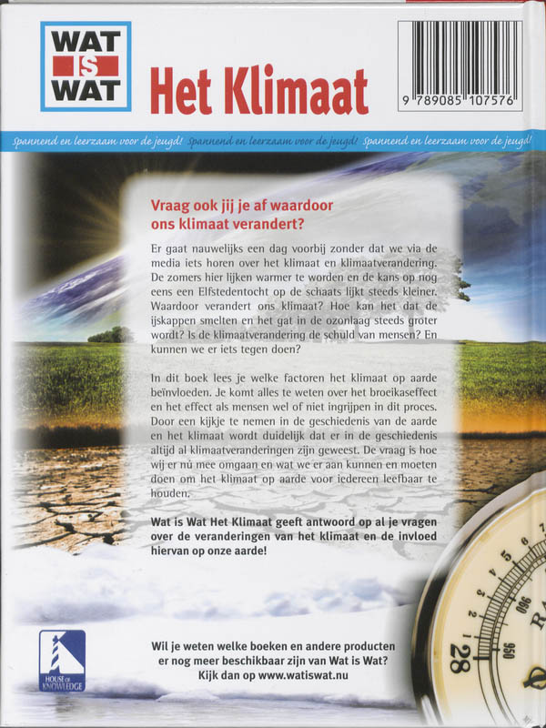 Het klimaat boek / Wat is Wat Boek achterkant