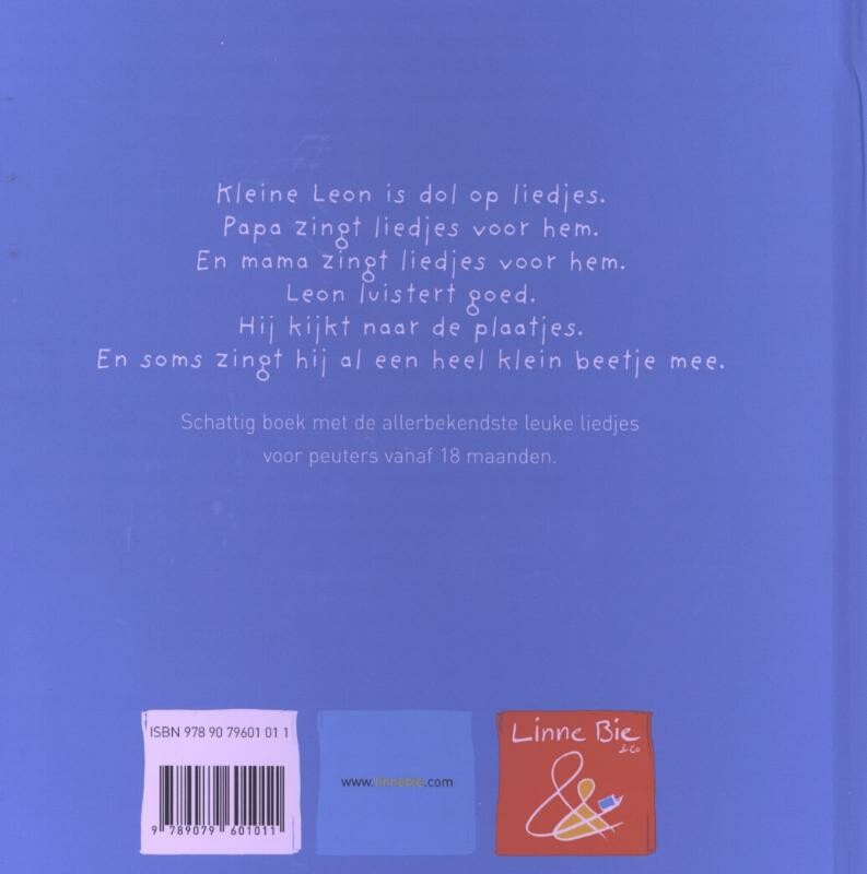 Het liedjesboek van kleine Leon / Clavis peuter achterkant