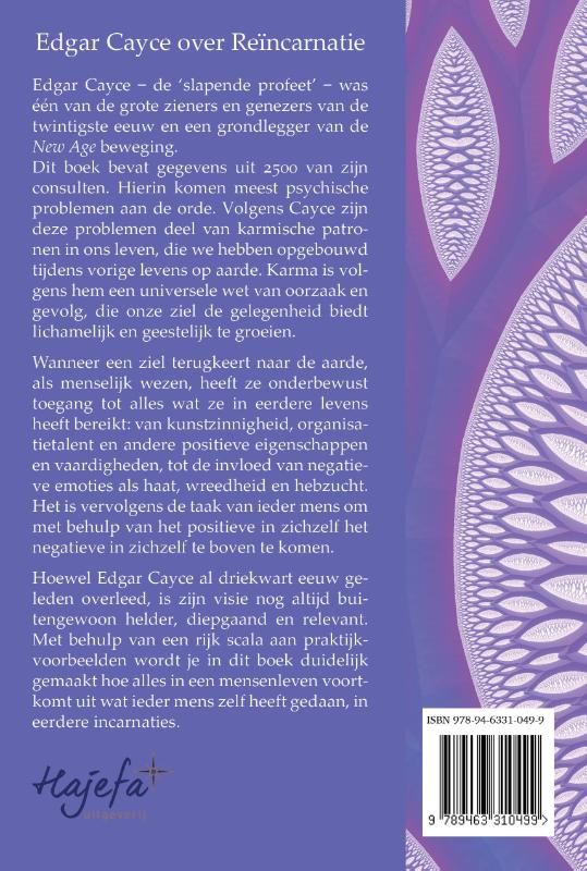 Edgar Cayce over Reïncarnatie achterkant