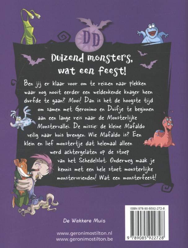 Duizend monsters, wat een feest! / Geronimo Stilton-reeks Duizend monsters, wat een feest! achterkant