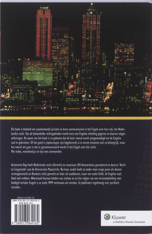 Introduction into legal English for Dutch students achterkant