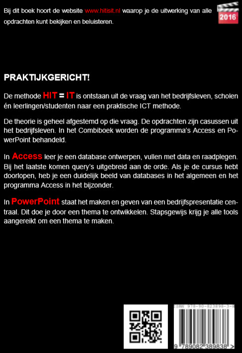 HIT = Combiboek 2016 / HIT = IT achterkant