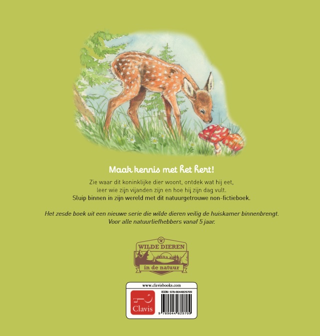 Het hert / Wilde dieren in de natuur achterkant