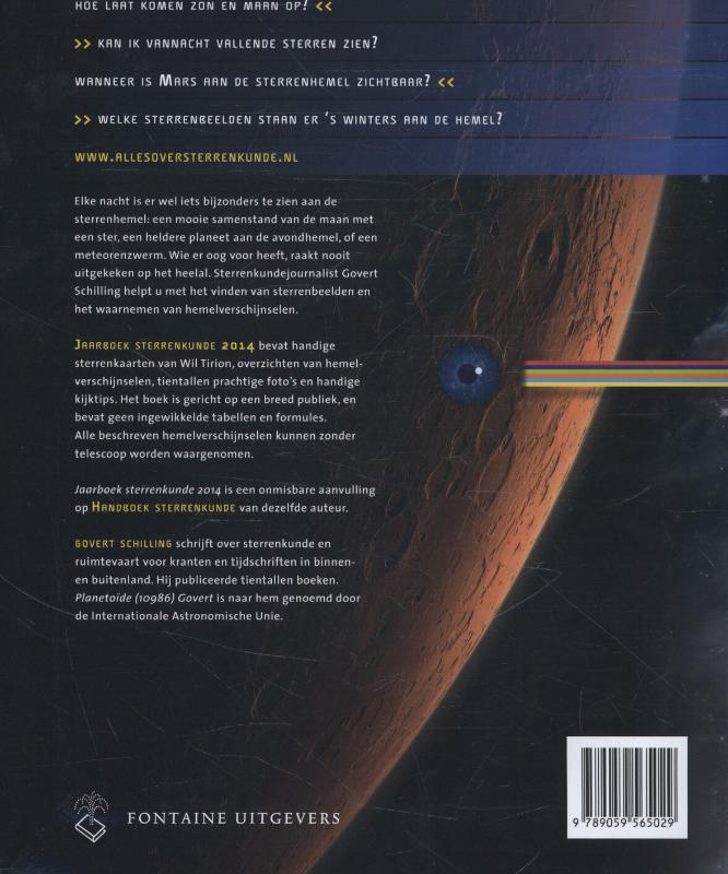 Jaarboek sterrenkunde 2014 achterkant
