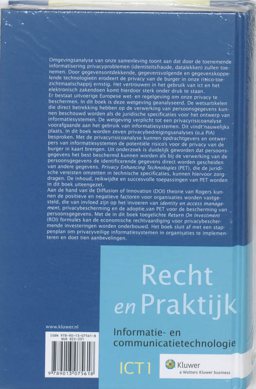 Privacyrecht is code / Recht en praktijk / ICT 1 achterkant