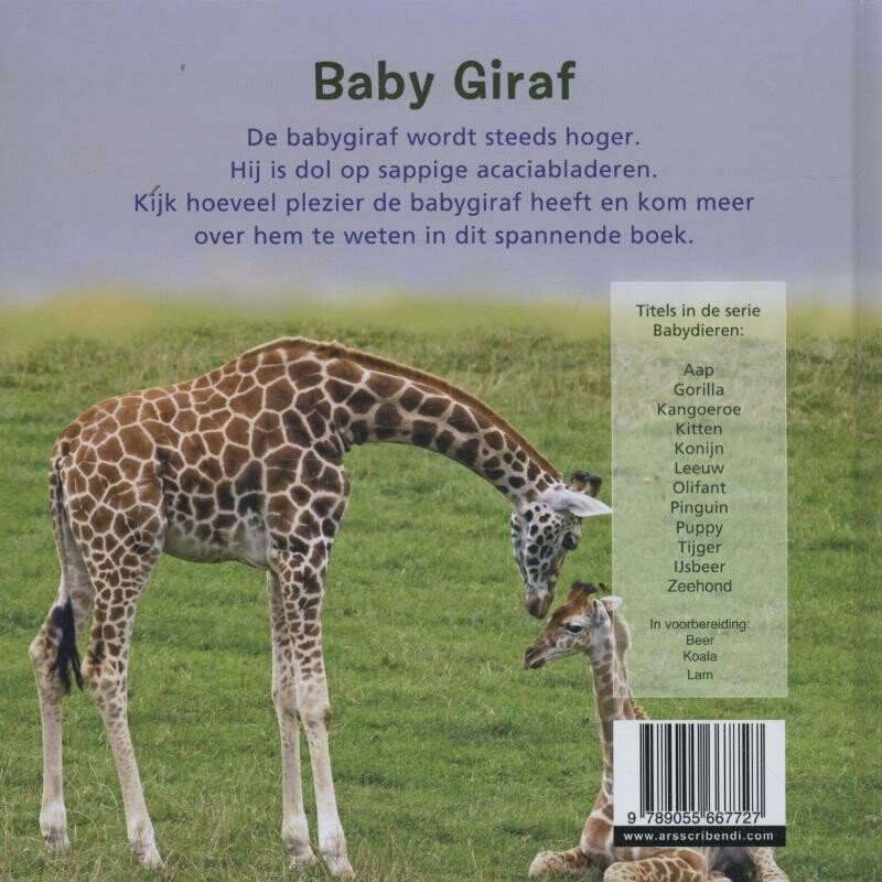 Giraf / Babydieren achterkant