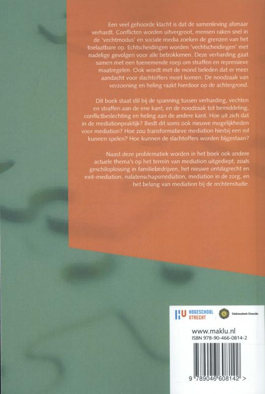 Reeks mediation Utrecht 8 - Vechten, straffen en helen in mediation achterkant