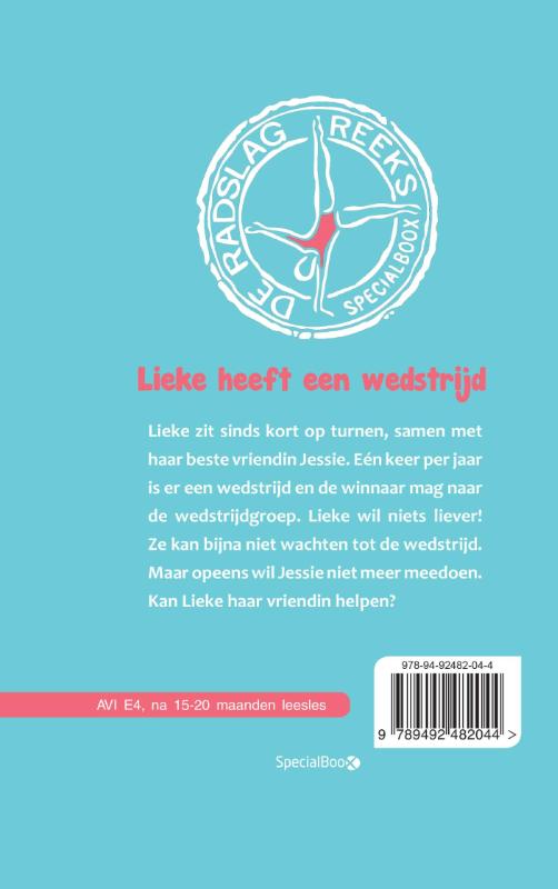Lieke heeft een wedstrijd / De Radslag reeks achterkant