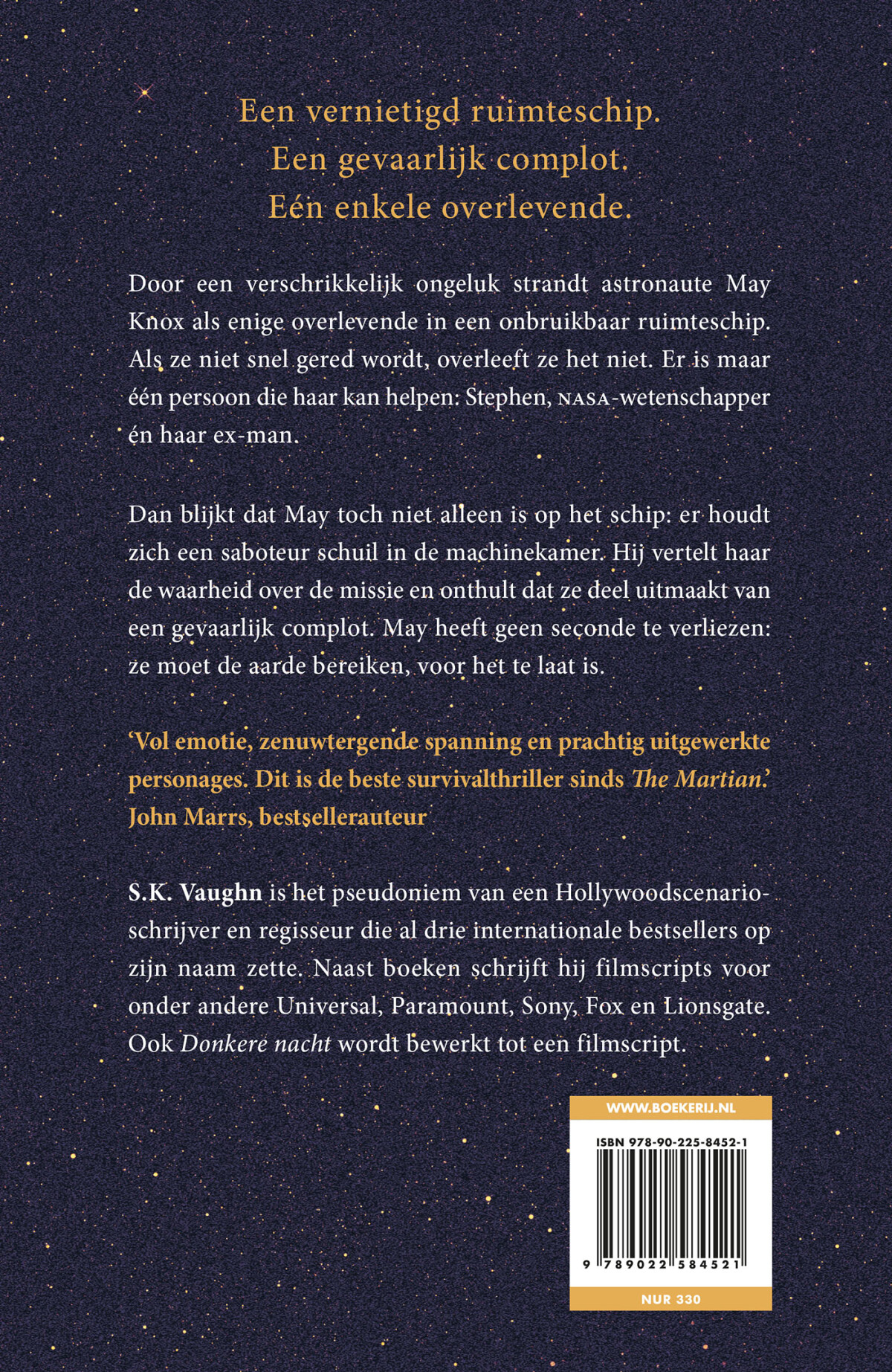 Donkere nacht achterkant