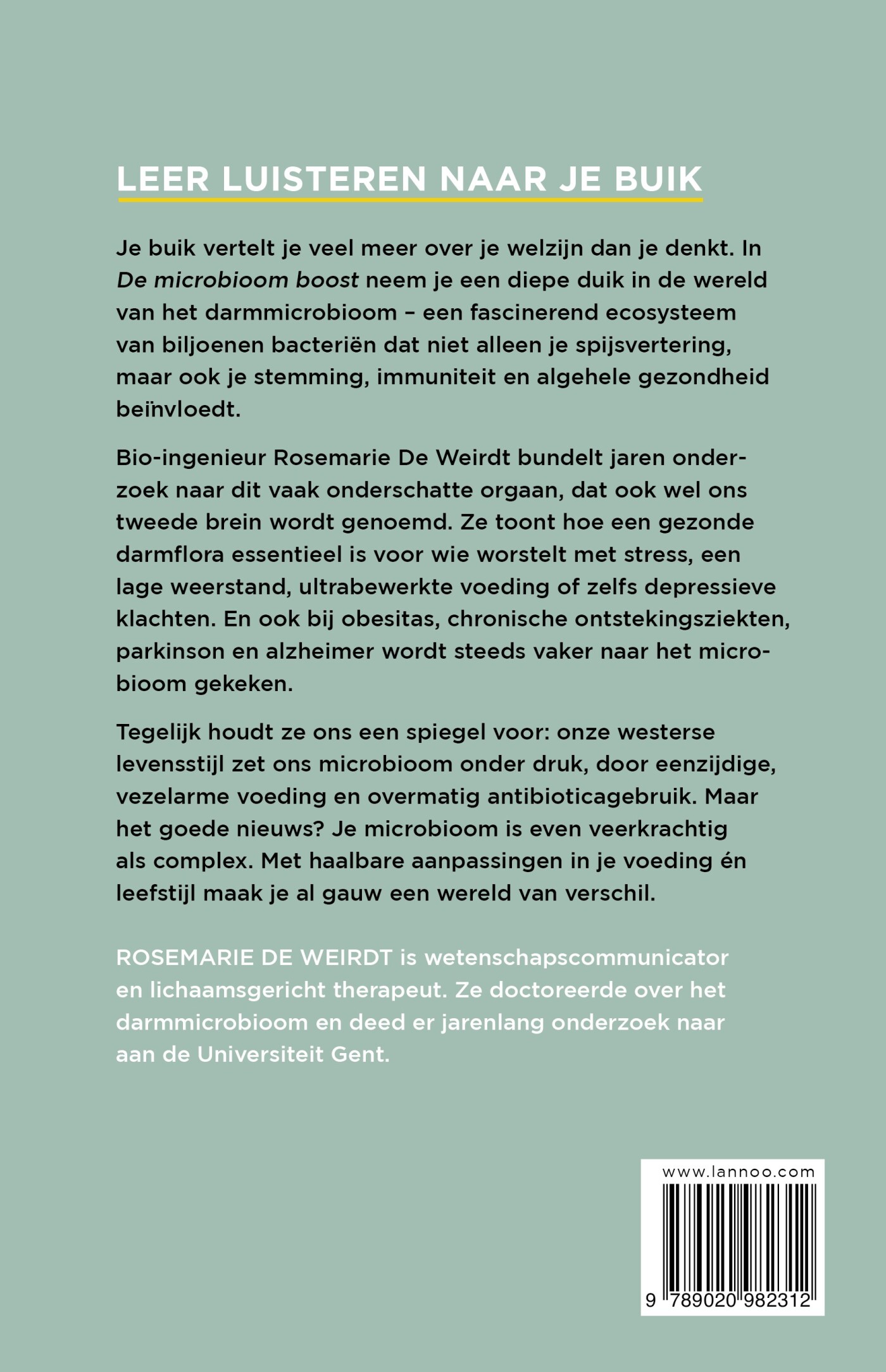 De microbioom boost achterkant