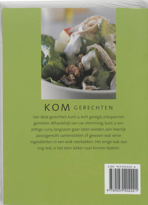 Kom gerechten achterkant