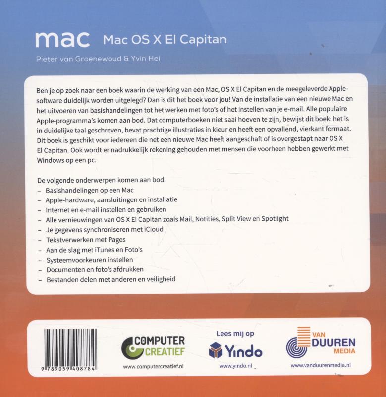 Mac OS X El Capitan achterkant