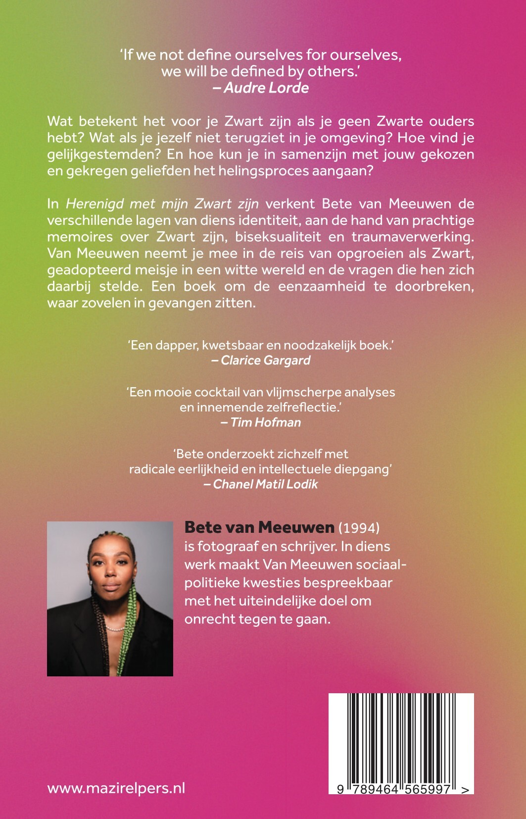 Herenigd met mijn Zwart zijn achterkant