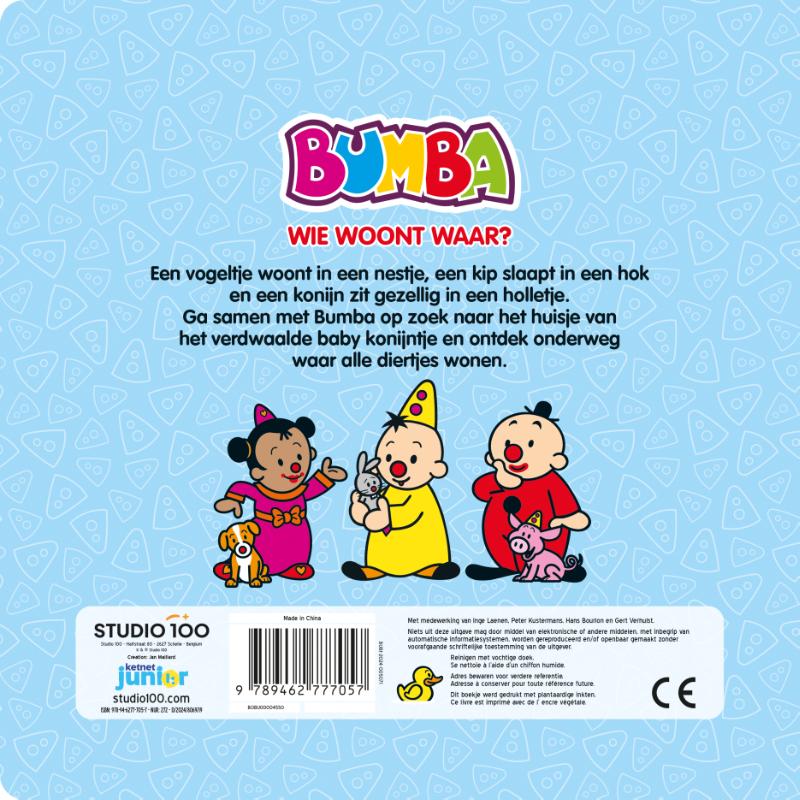 Bumba : kartonboek met flapjes - Wie woont waar? / Bumba achterkant