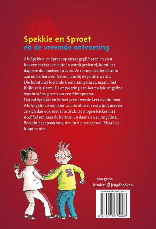 Spekkie en Sproet en de vreemde ontvoering / Spekkie en Sproet achterkant