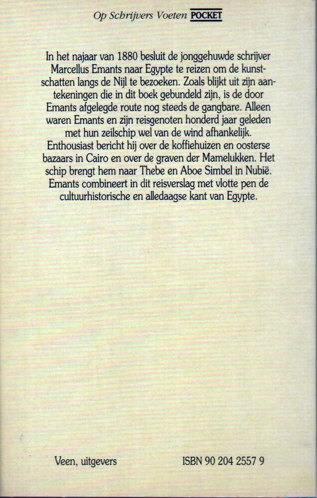 Langs de Nijl / Op schrijvers voeten pocket achterkant