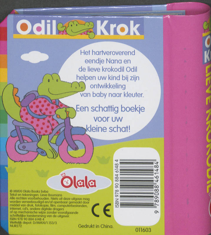 Odil Krok is een hele lieve krokodil achterkant