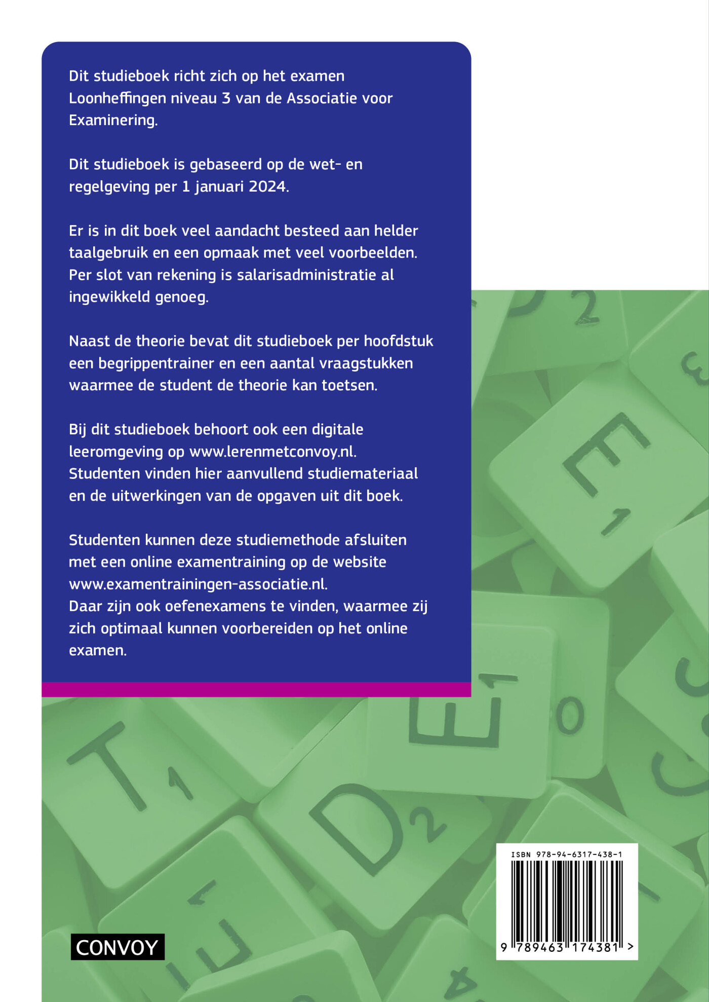 2024/2025 / BKL Loonheffingen / Theorie-/opgavenboek achterkant