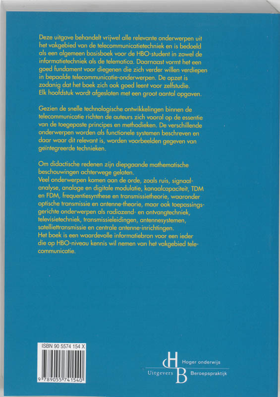 Telecommunicatie voor het HBO achterkant