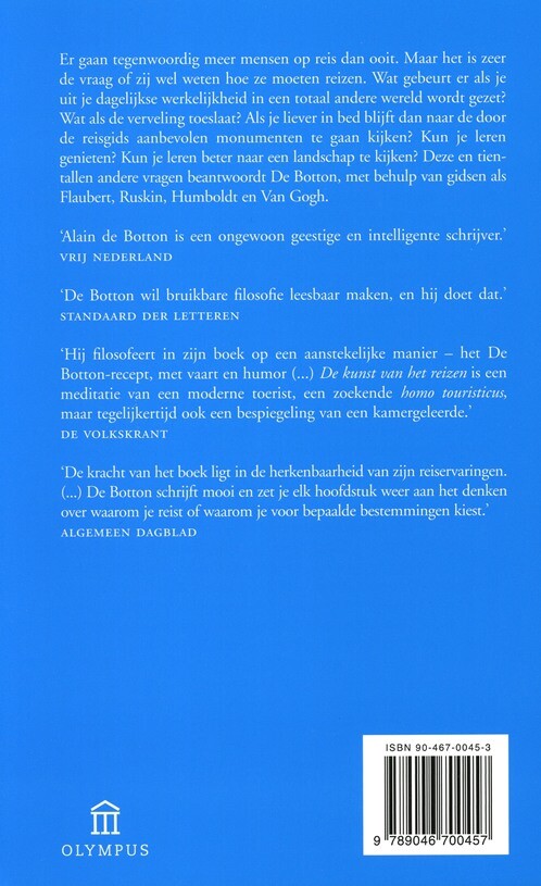 De kunst van het reizen / Olympus achterkant