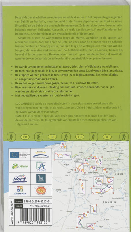 Wandelvakanties In Noord-Frankrijk En Henegouwen achterkant