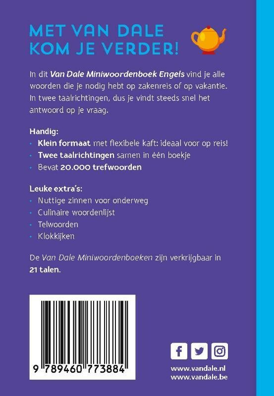 Van Dale Miniwoordenboek / Van Dale miniwoordenboeken achterkant
