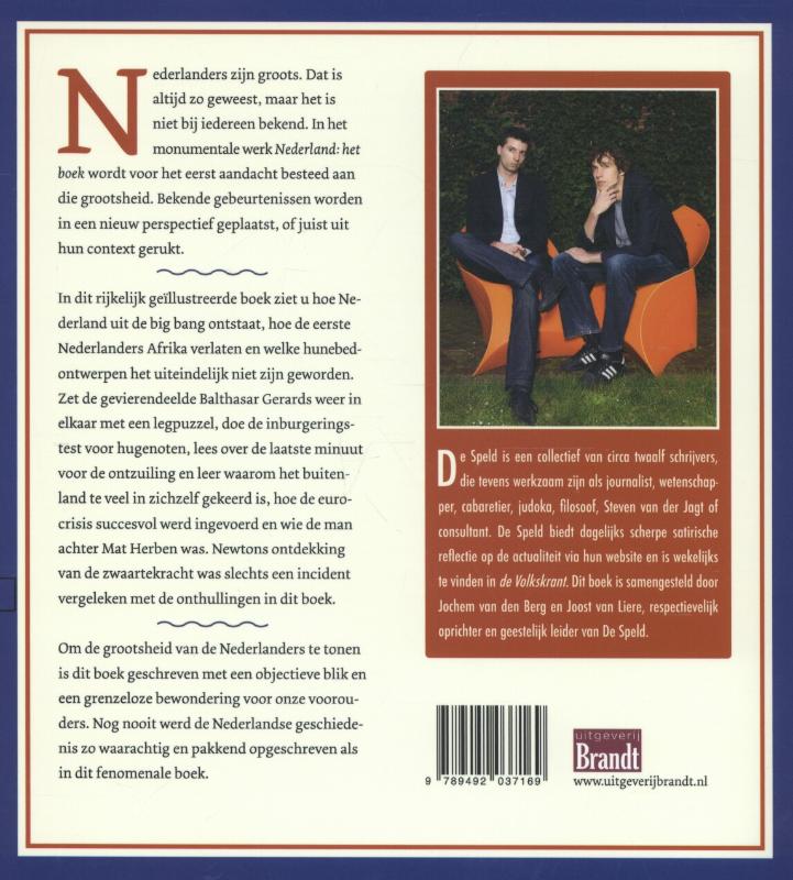 De speld - Nederland: het boek achterkant