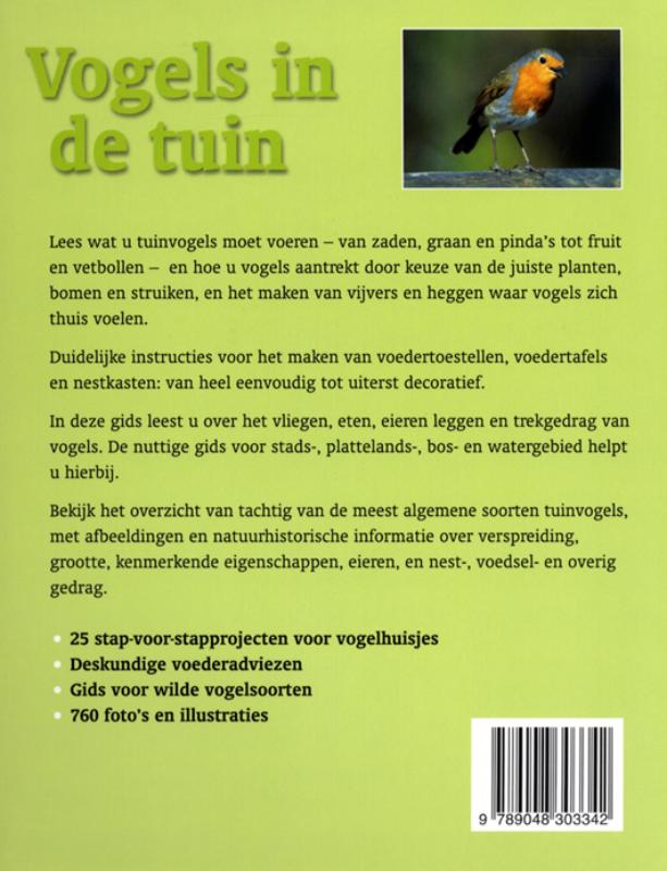 Vogels in de tuin achterkant