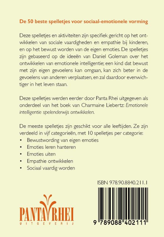 De 50 beste spelletjes voor sociaal-emotionele vorming / De Panta Rhei mini spelenboekenreeks achterkant